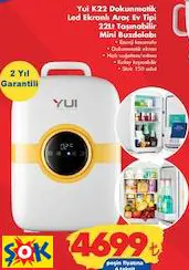 YUİ K22 DOKUNMATİK LED EKRANLI ARAÇ EV TİPİ 22LT TAŞINABİLİR MİNİ BUZDOLABI YUİ K22 DOKUNMATİK LED EKRANLI ARAÇ EV TİPİ 22LT TAŞINABİLİR MİNİ BUZDOLABI